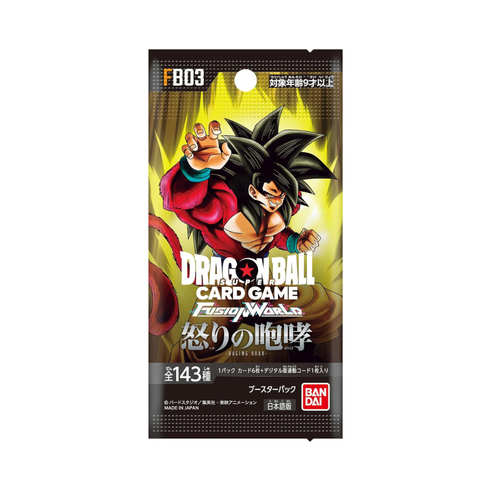 Bustina Singola FB03 Dragonball Fusion World Raging Roar in Giapponese