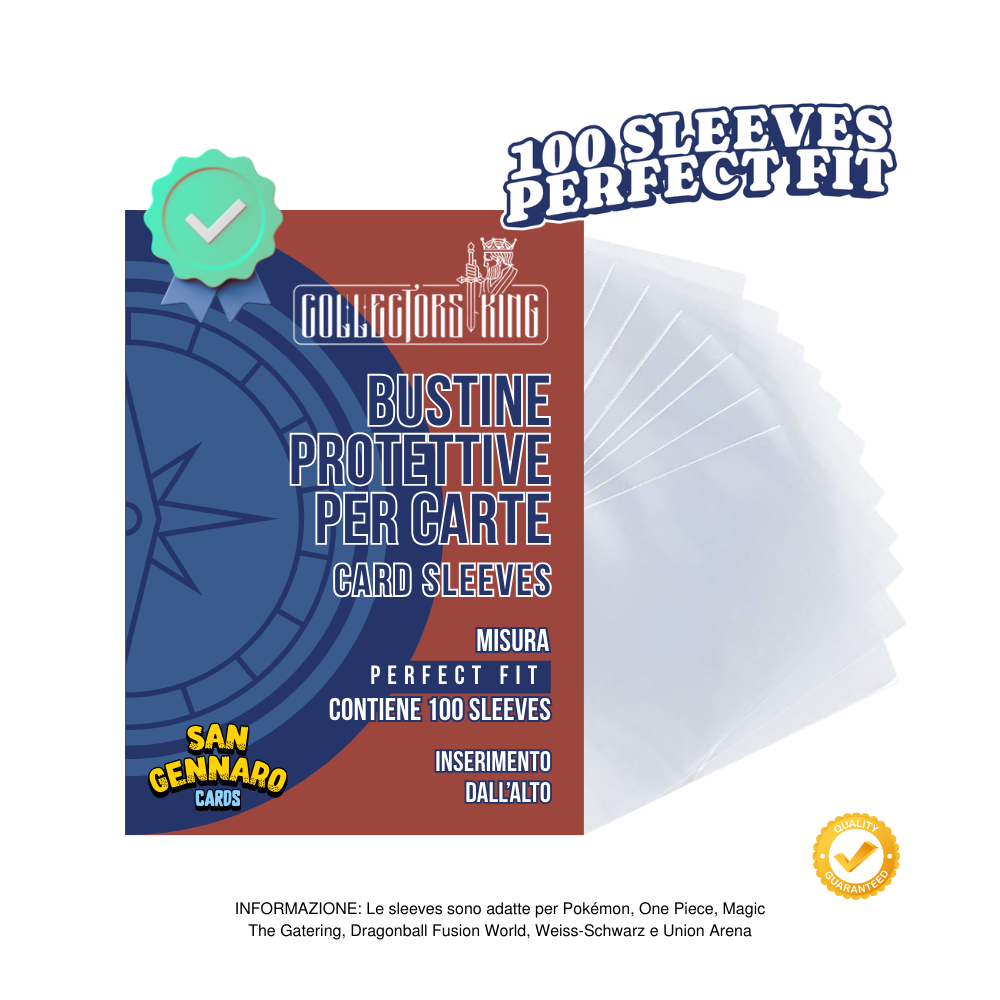 100 Sleeves Protezioni Carte Collezionabili Collectors King