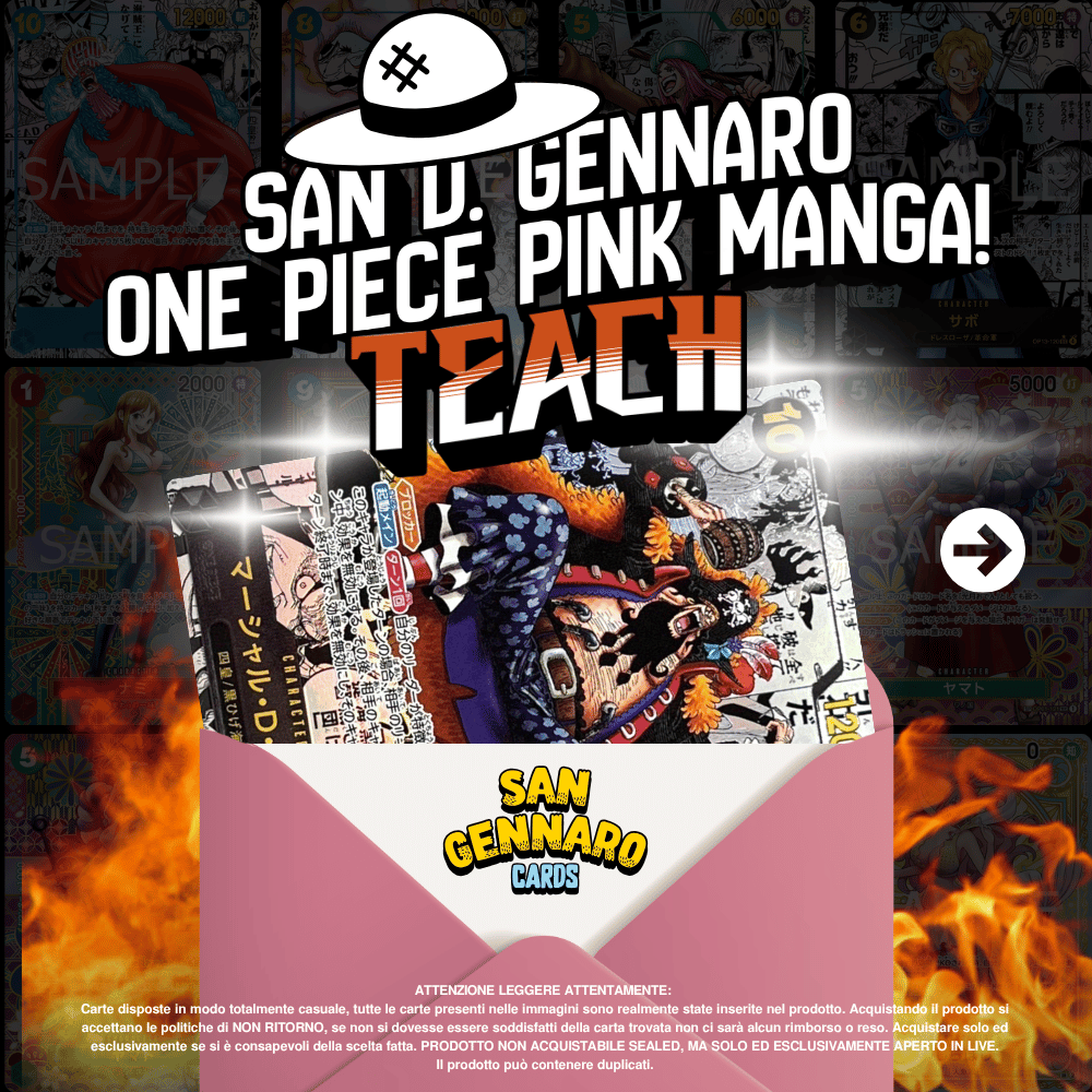 One Piece TEACH Pack 1 Carta in Giapponese [San D. Gennaro's Treasure]