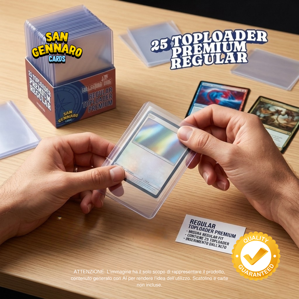 25 Toploader Rigidi Per Carte Collectors King
