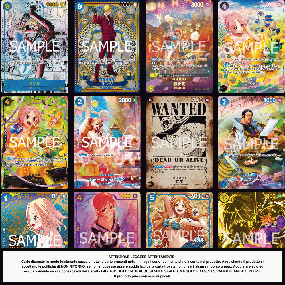One Piece SANJI Pack 1 Carta in Giapponese [San D. Gennaro's Treasure]