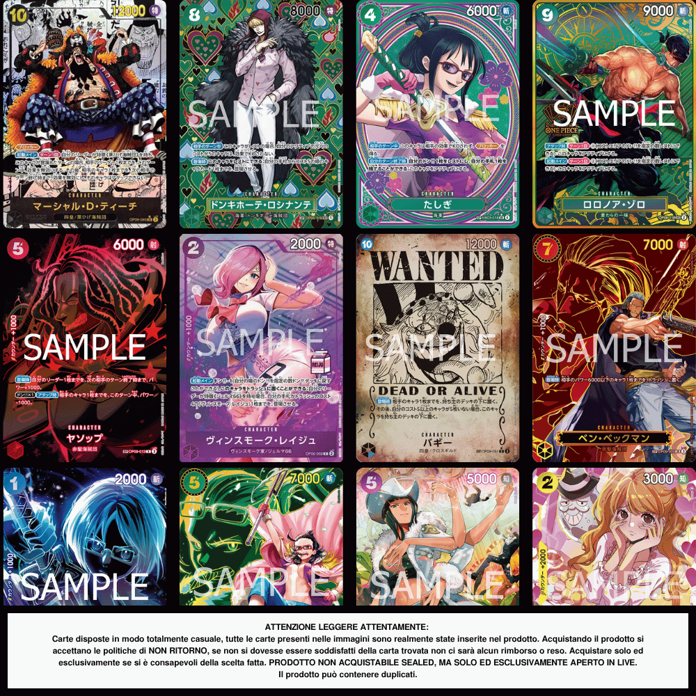 One Piece TEACH Pack 1 Carta in Giapponese [San D. Gennaro's Treasure]
