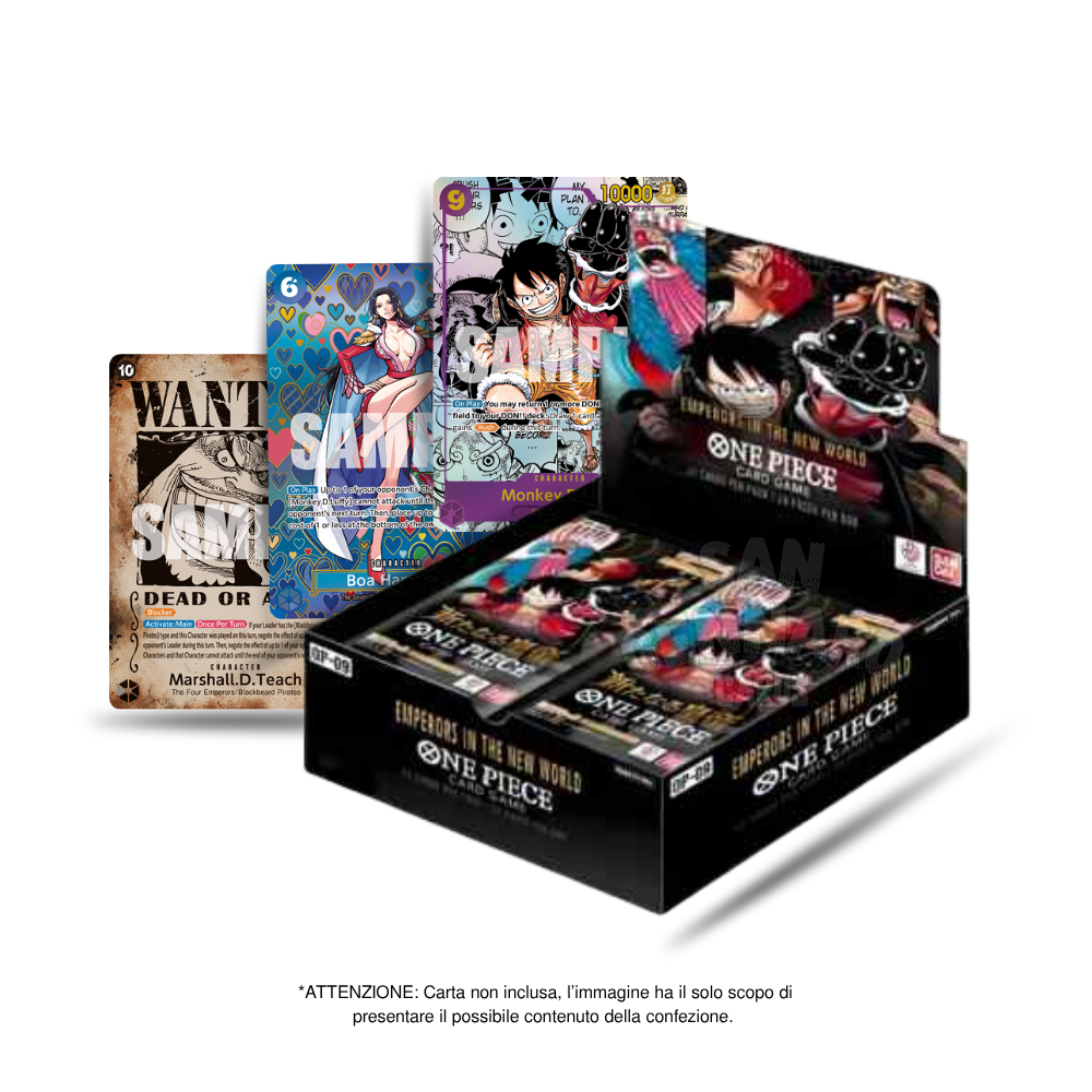 Box da 24 Bustine One Piece OP09 Emperors In The New World in Inglese
