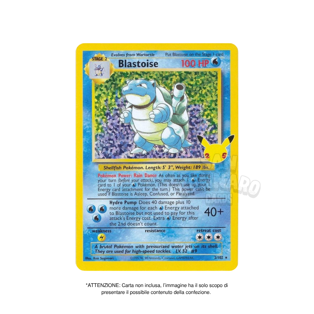 Bustina Singola Pokémon Gran Festa 4 Carte 25° Anniversario