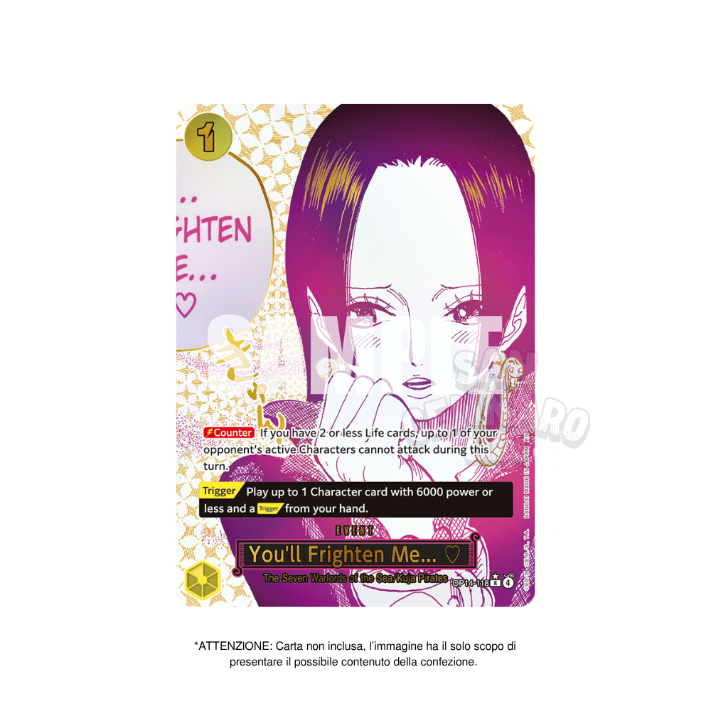 Box da 24 Bustine One Piece OP14 The Azure Sea's Seven in Inglese