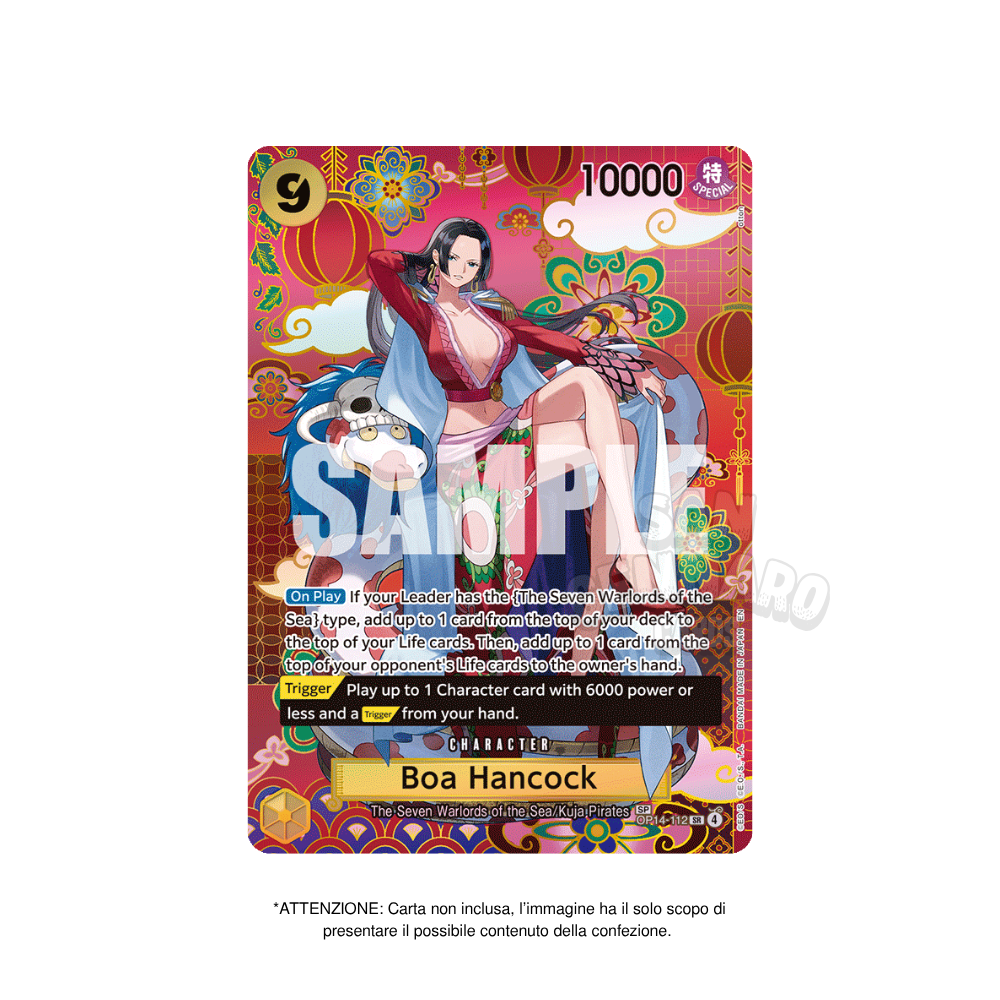 Box da 24 Bustine One Piece OP14 The Azure Sea's Seven in Inglese