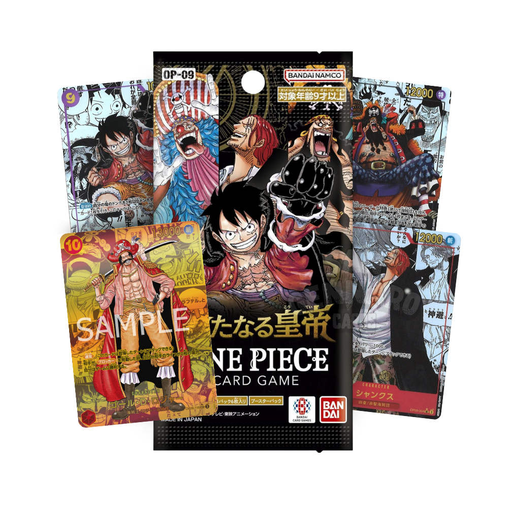 3 Bustine One Piece OP-09 Emperors in the New World in Giapponese