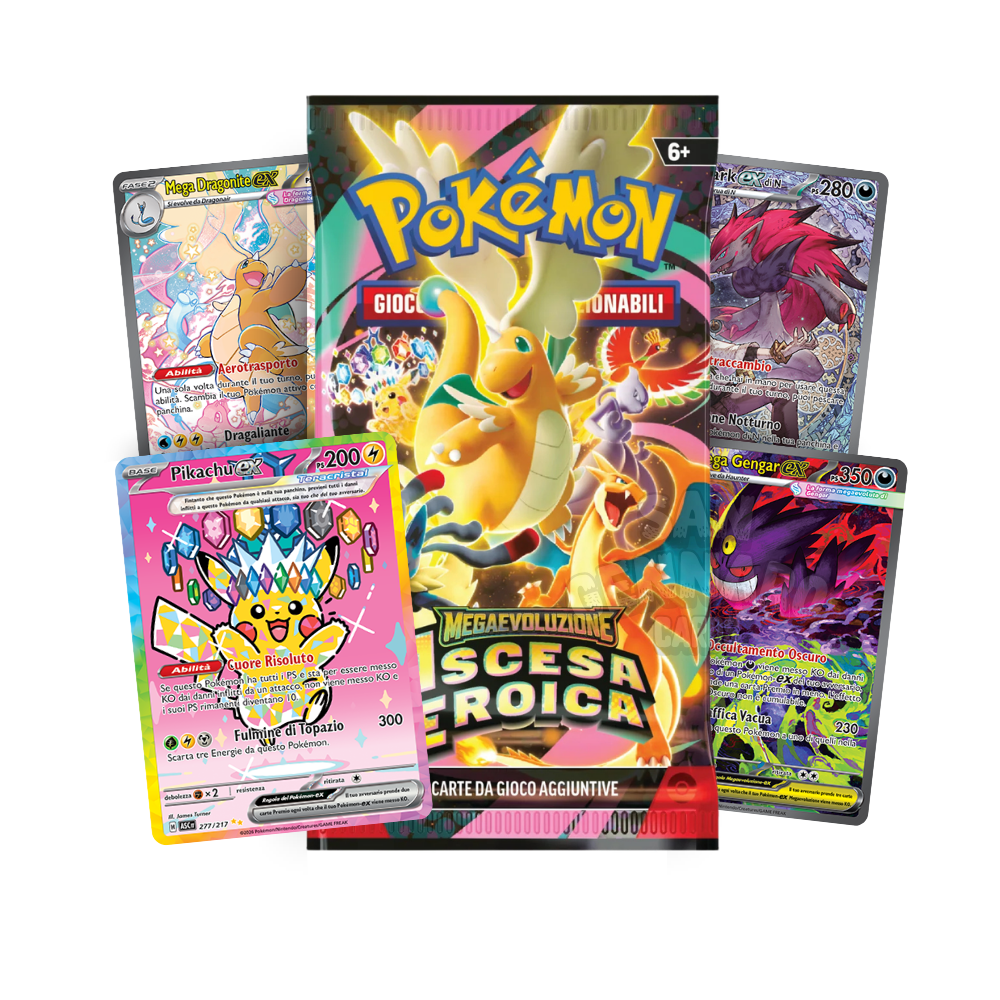 Ascesa Eroica Bustina Singola Pokémon 10 Carte in Italiano