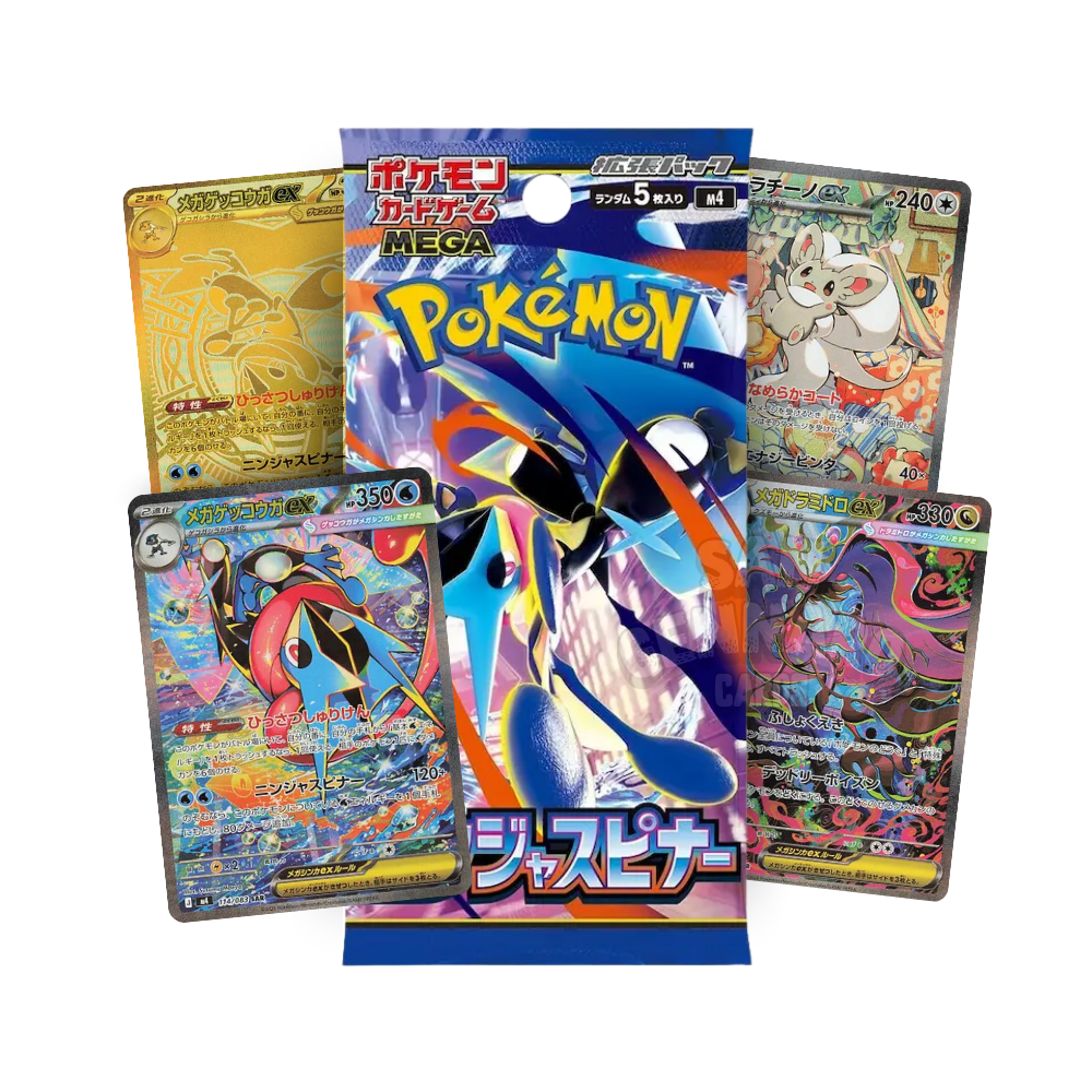 5 Bustine Singole Ninja Spinner m4 5 Carte in Giapponese