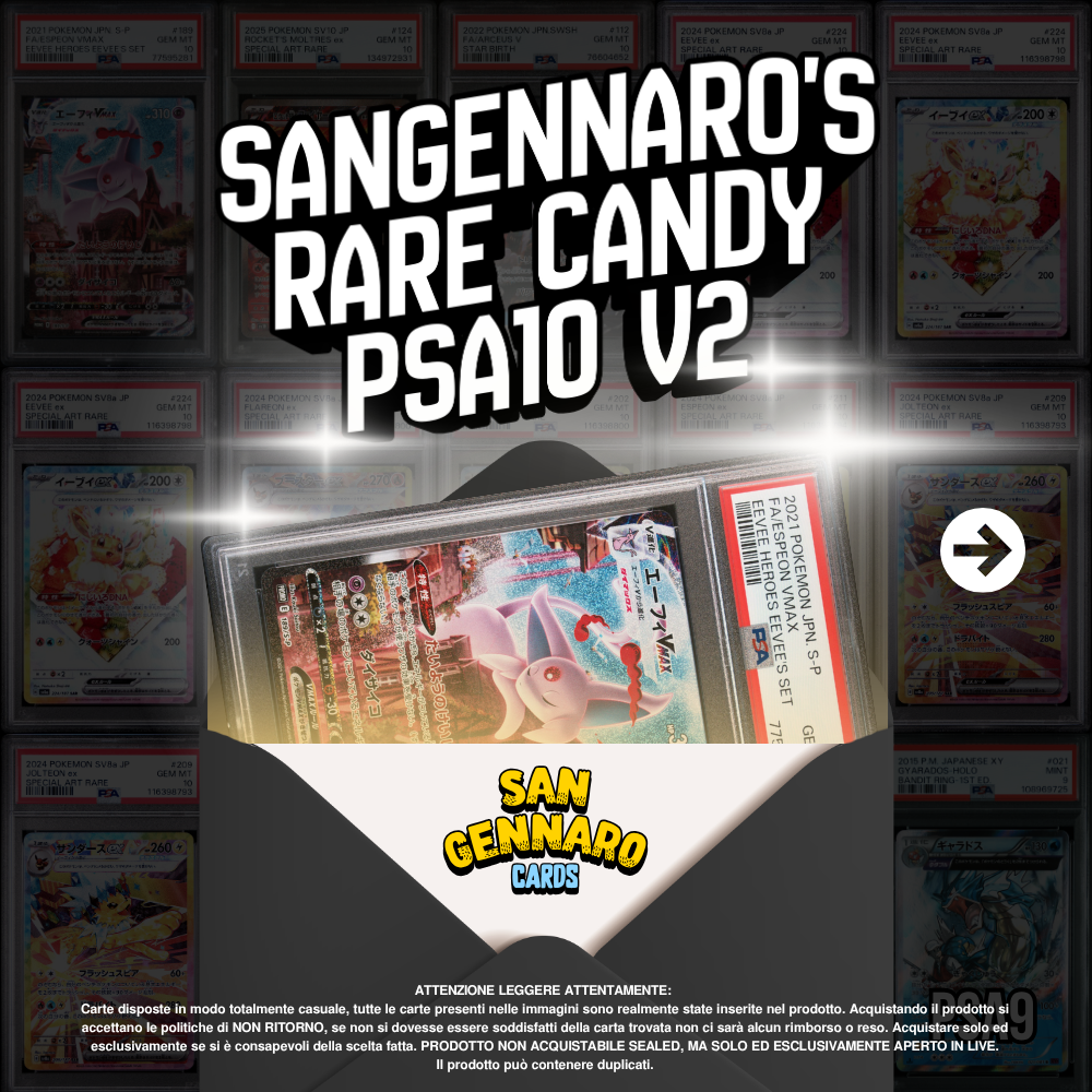 Pokémon PSA10 Pack 1 Carta in Giapponese, Italiano [SanGennaro's Rare Candy v2]