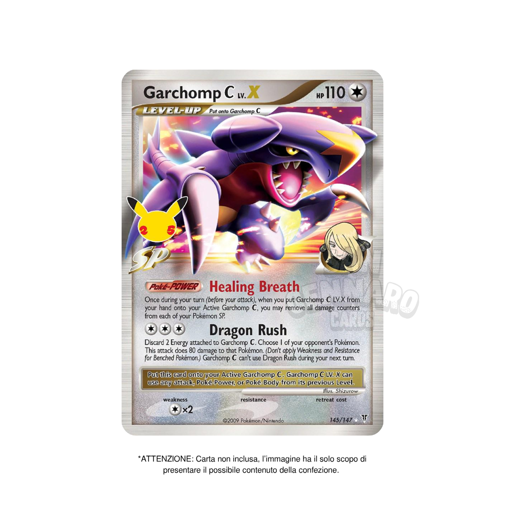 Bustina Singola Pokémon Gran Festa 4 Carte 25° Anniversario