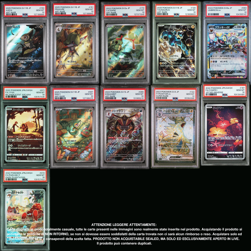 Pokémon PSA10 Pack 1 Carta in Giapponese [SanGennaro's Rare Candy v2]
