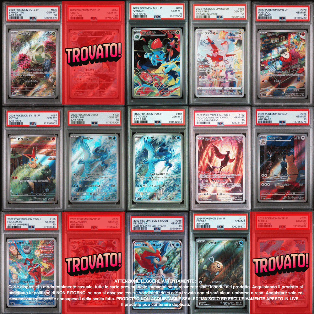 Pokémon PSA10 Pack 1 Carta in Giapponese, Italiano [SanGennaro's Rare Candy v2]