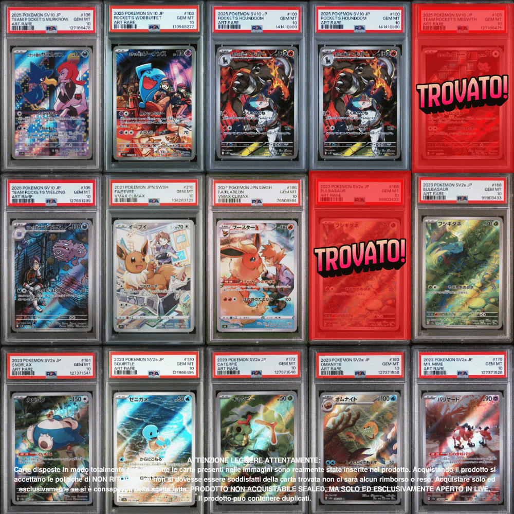 Pokémon PSA10 Pack 1 Carta in Giapponese, Italiano [SanGennaro's Rare Candy v2]