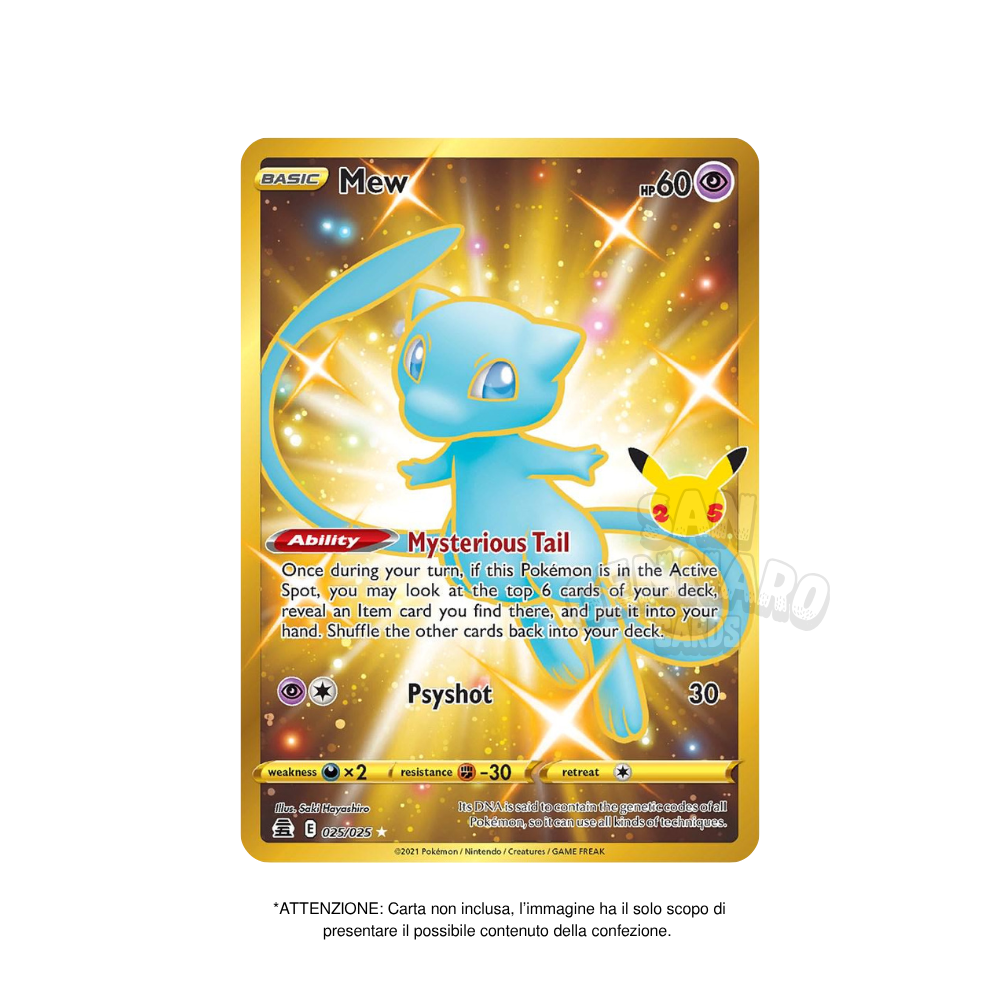 Bustina Singola Pokémon Gran Festa 4 Carte 25° Anniversario