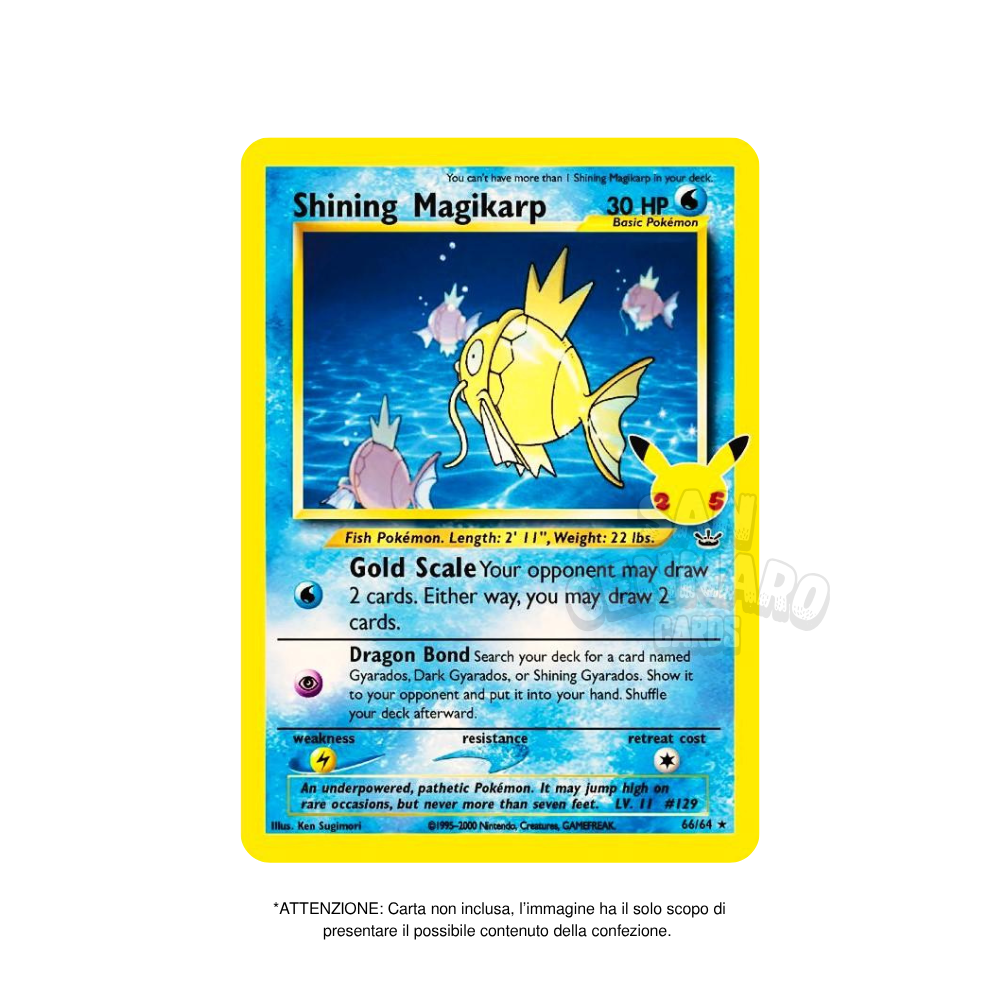 Bustina Singola Pokémon Gran Festa 4 Carte 25° Anniversario